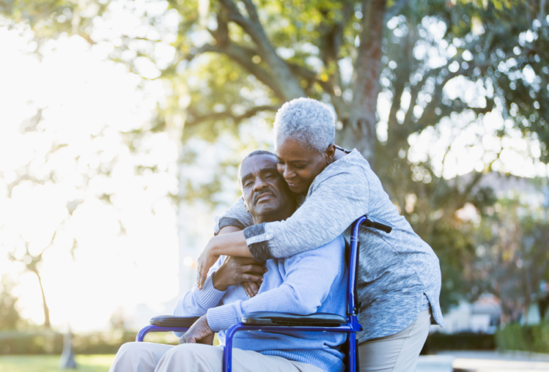 Life Care Planning Law Firm Older Couple Embracing